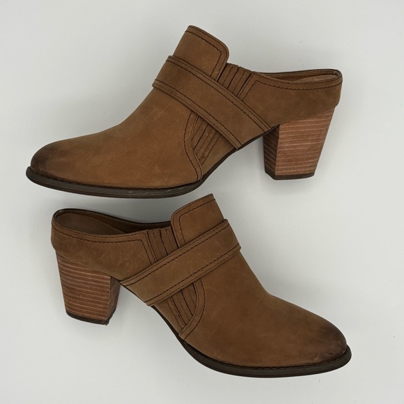 Vionic Cheyenne Mules Clog 9 Wide Bootie Brown Suede - Picture 6 of 10